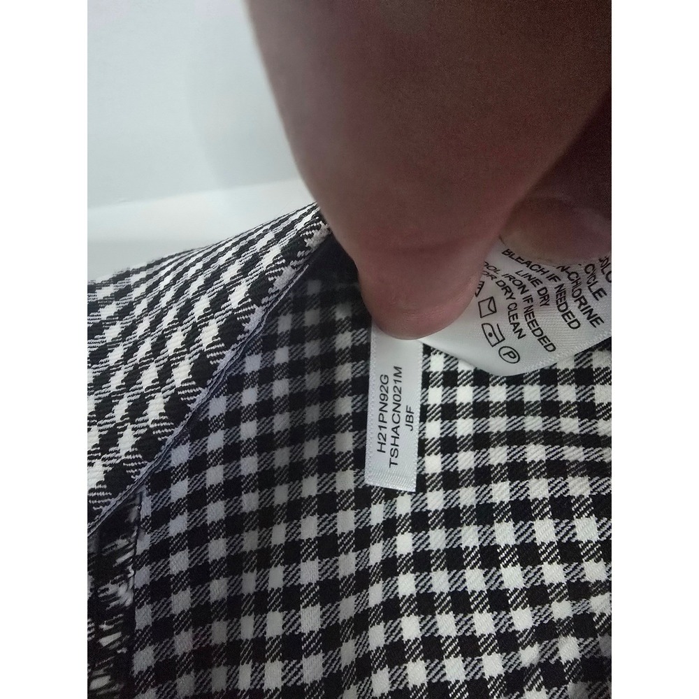 Tommy Hilfiger Women Black White Gingham Check Pull On Pants H21PN92G Stretch L - Picture 7 of 9